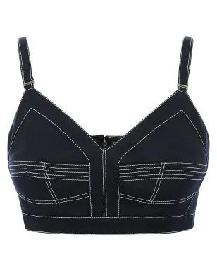 Alexander McQueen コントラストステッチ クロップトップ - サムネイル1