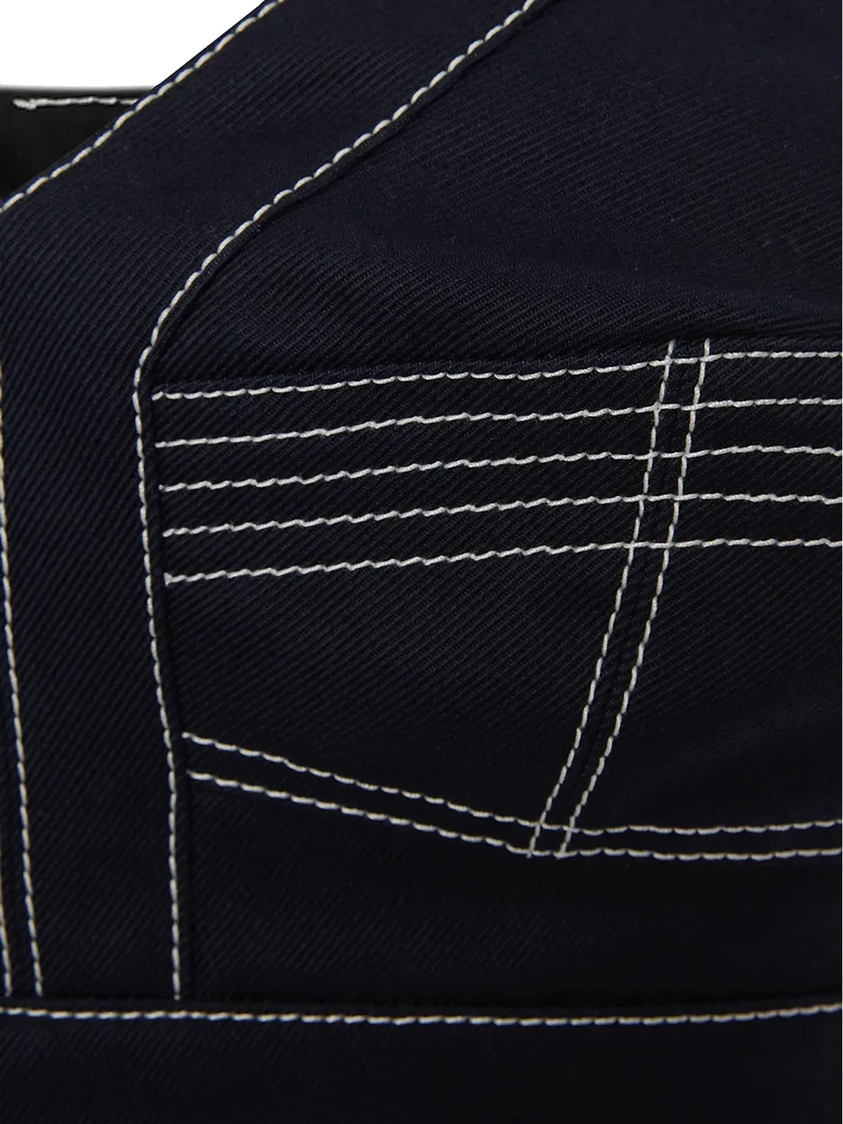 Alexander McQueen コントラストステッチ クロップトップ - 画像5