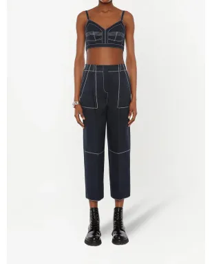 Alexander McQueen コントラストステッチ クロップトップ - サムネイル2