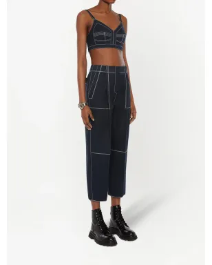 Alexander McQueen コントラストステッチ クロップトップ - サムネイル3