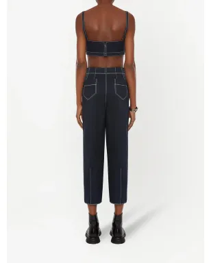 Alexander McQueen コントラストステッチ クロップトップ - サムネイル4