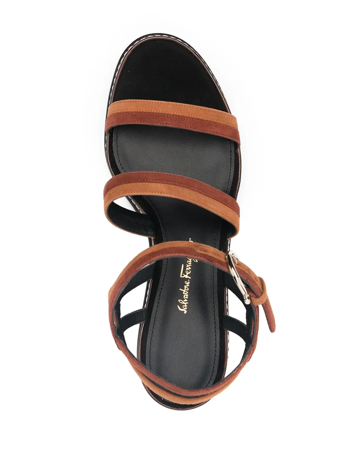 Ferragamo ツートーン レザー サンダル - 画像4