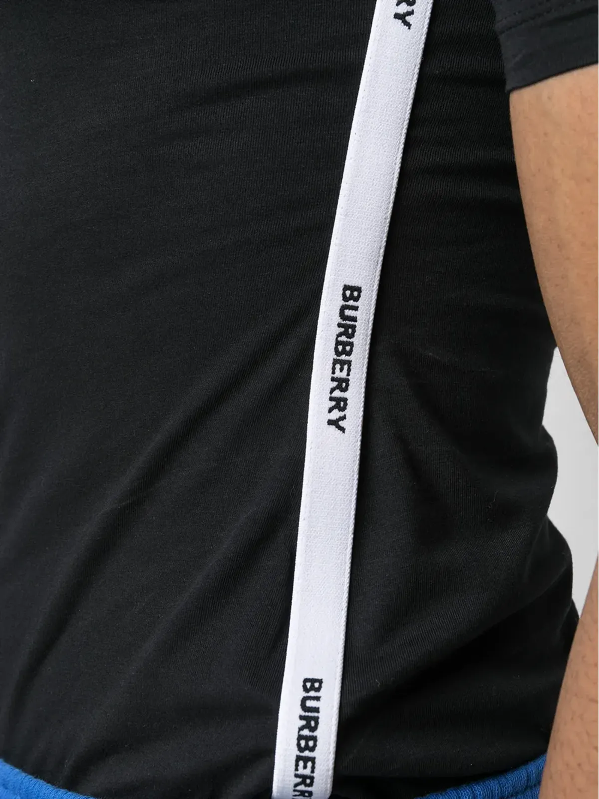 Burberry ロゴトリムフィットTシャツ ブラック - 画像5