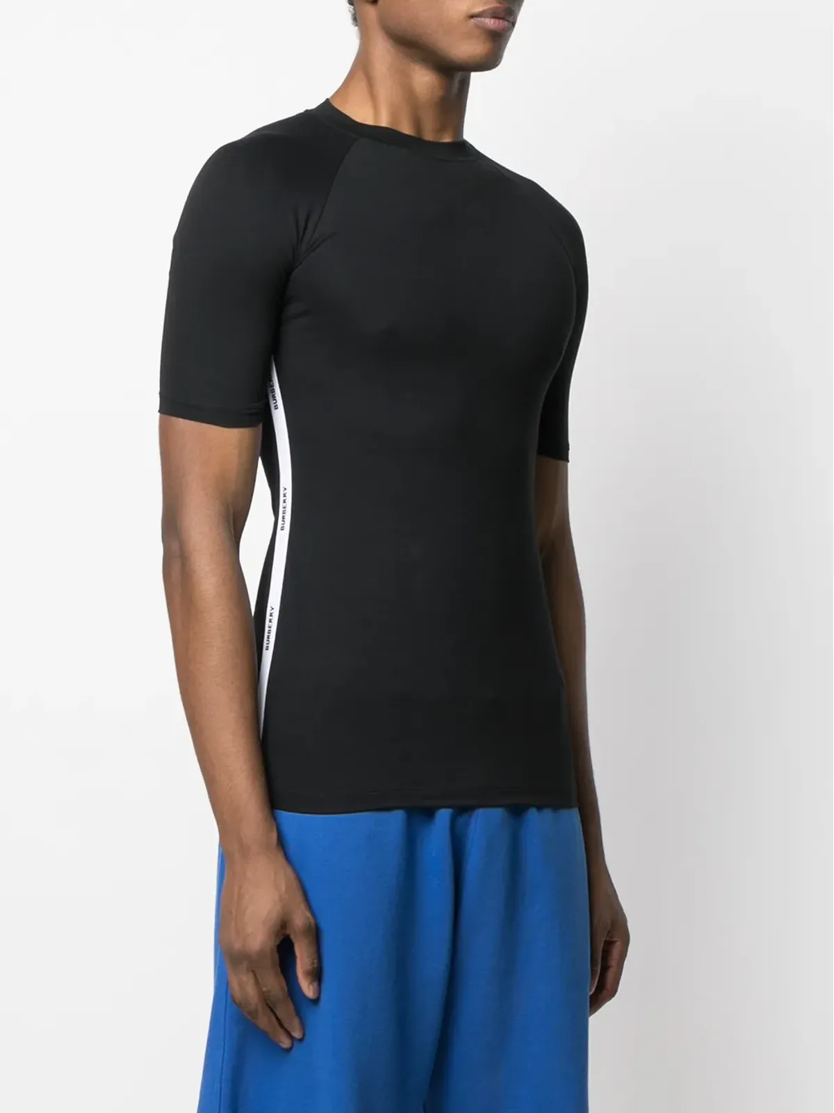 Burberry ロゴトリムフィットTシャツ ブラック - 画像3