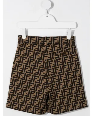 Fendi Kids FFモチーフショーツ - Neutrals - サムネイル2