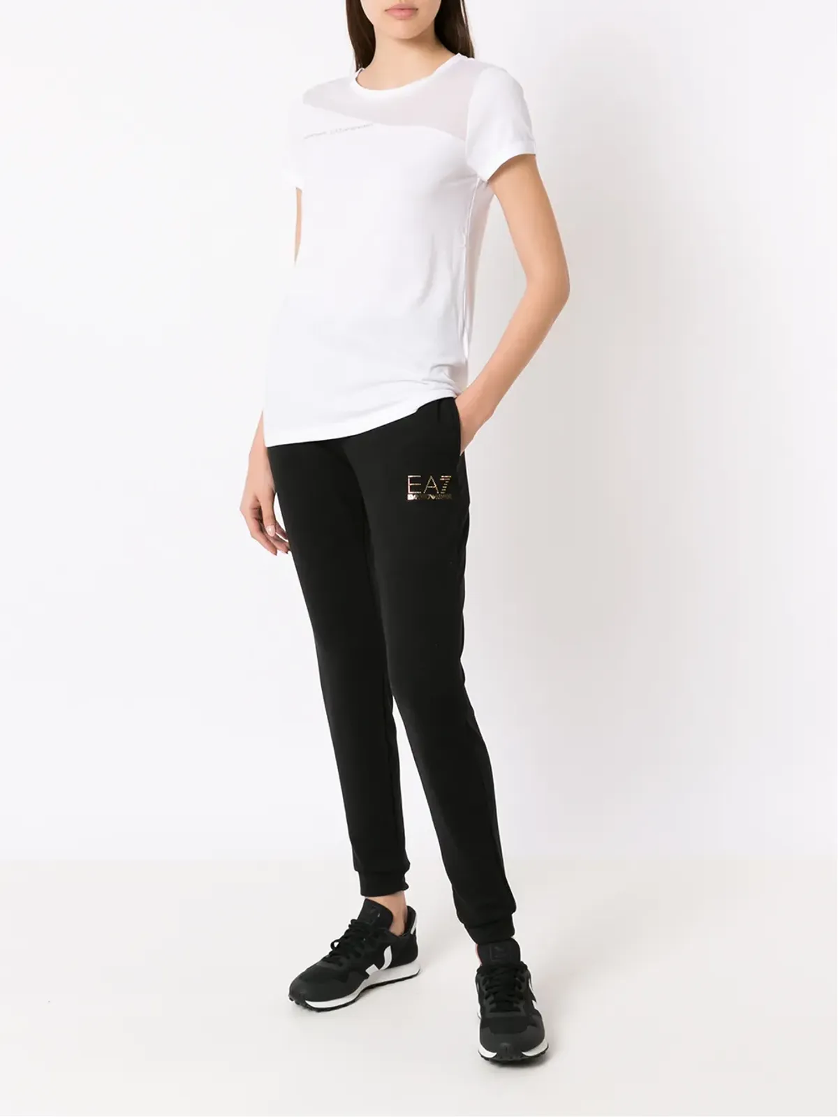 Ea7 Emporio Armani スタッズロゴ トラックパンツ - 画像2