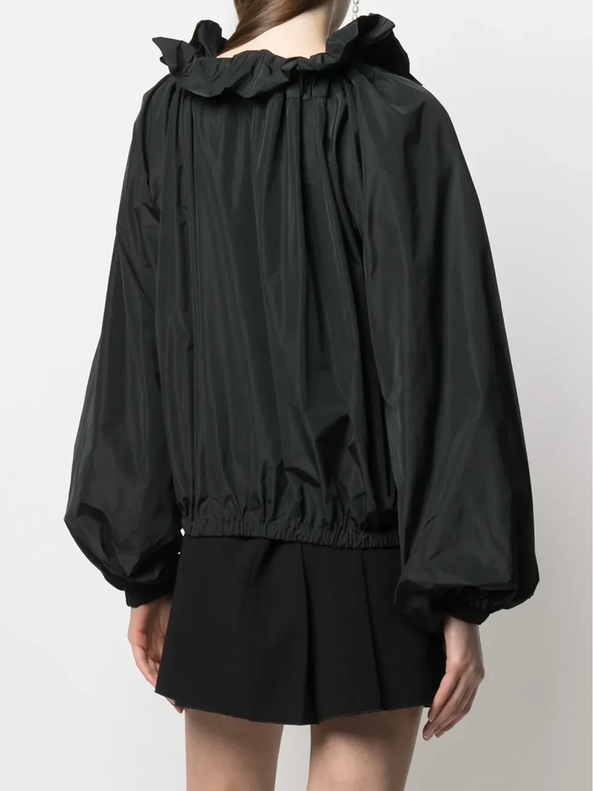Patou グログラン パフスリーブ ブラウス - Black - 画像4