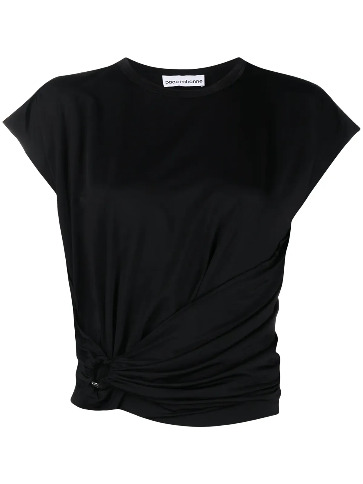 Rabanne サイドラップTシャツ - 画像1