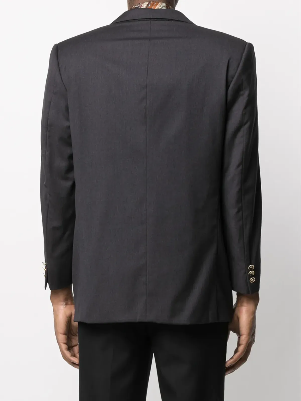 Pierre Cardin ビンテージ 1990年代 コントラスト ラペル ブレザー グレー - 画像4