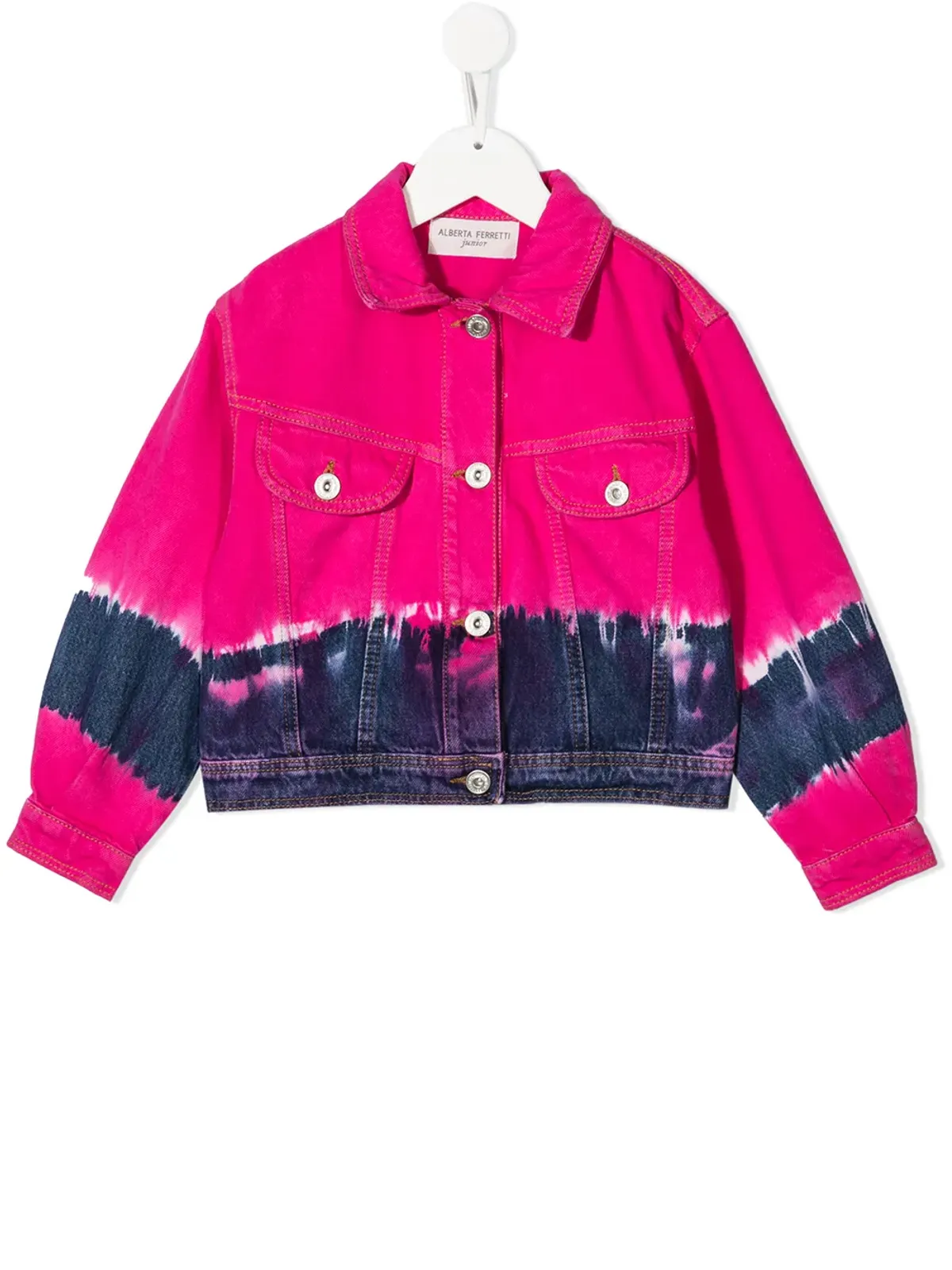 Alberta Ferretti Kids タイダイデニムジャケット - 画像1