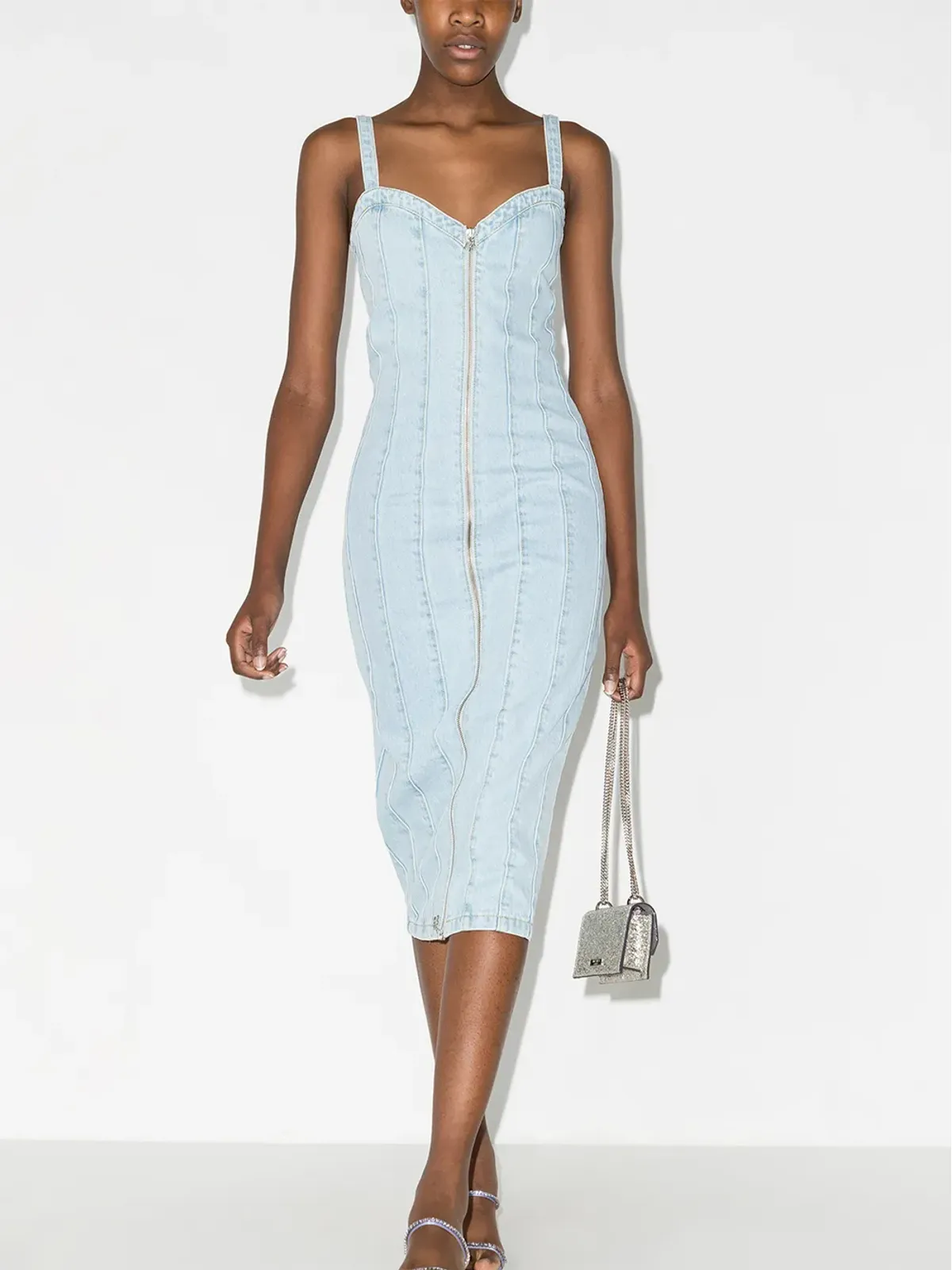 ROTATE BIRGER CHRISTENSEN Kayla ジップアップデニムドレス - 画像2
