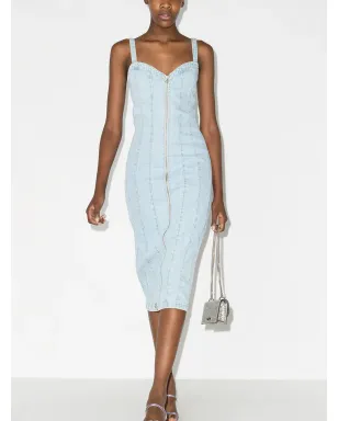 ROTATE BIRGER CHRISTENSEN Kayla ジップアップデニムドレス - サムネイル2