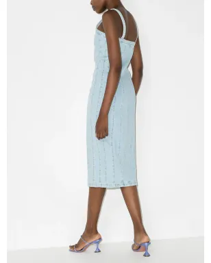 ROTATE BIRGER CHRISTENSEN Kayla ジップアップデニムドレス - サムネイル3