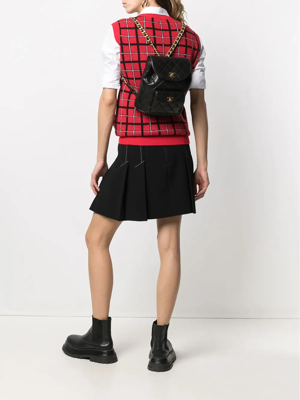 CHANEL Pre-Owned ダイヤモンドキルト フラップ バックパック - 画像2