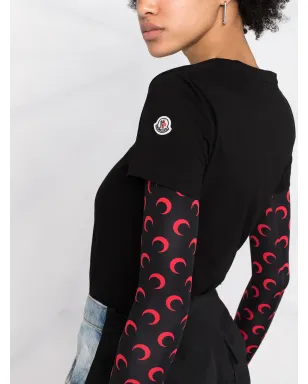 Moncler ロゴパッチ 半袖Tシャツ - ブラック - サムネイル3