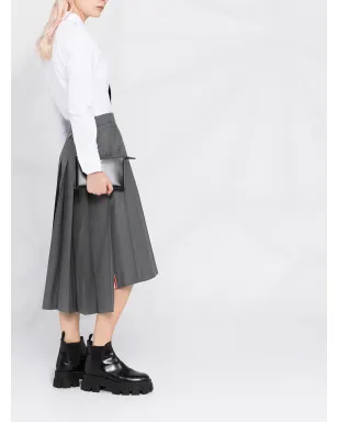 Thom Browne プリーツミディスカート（グレー） - サムネイル4