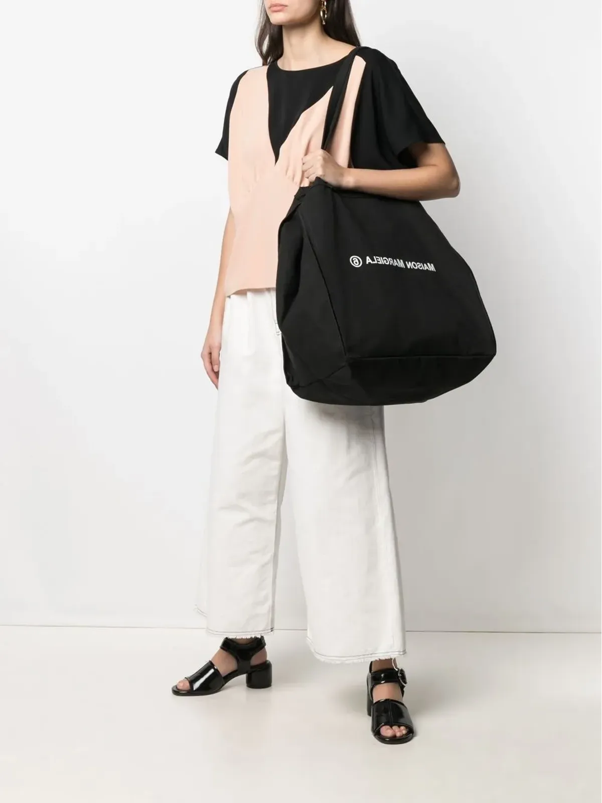 MM6 Maison Margiela オーバーサイズ ロゴ トートバッグ - 画像2