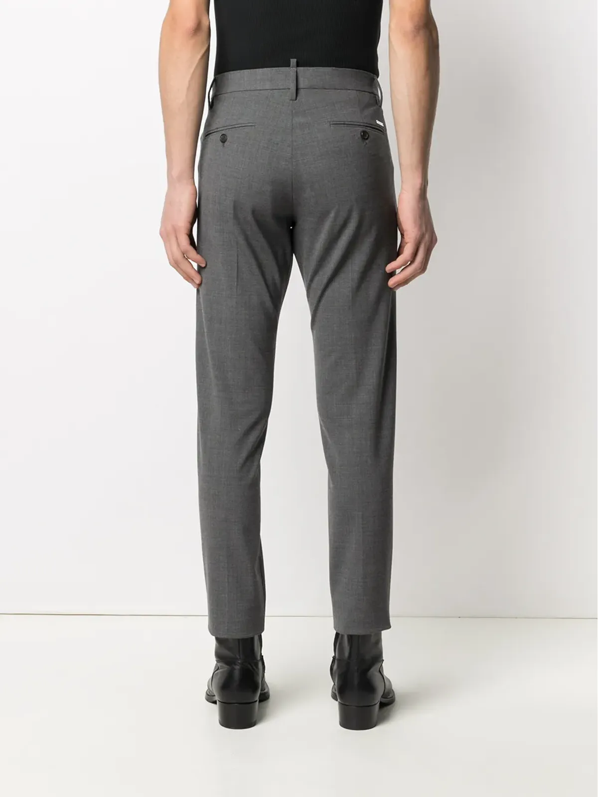 DSQUARED2 クールガイ テーパードレッグ テーラードパンツ グレー - 画像4