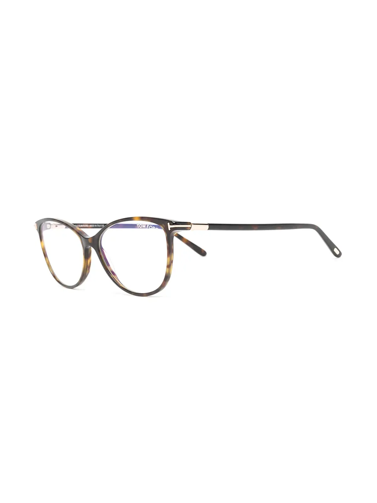 TOM FORD Eyewear べっこう風丸型フレーム眼鏡 - ブラウン - 画像2
