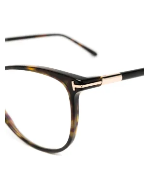 TOM FORD Eyewear べっこう風丸型フレーム眼鏡 - ブラウン - サムネイル3
