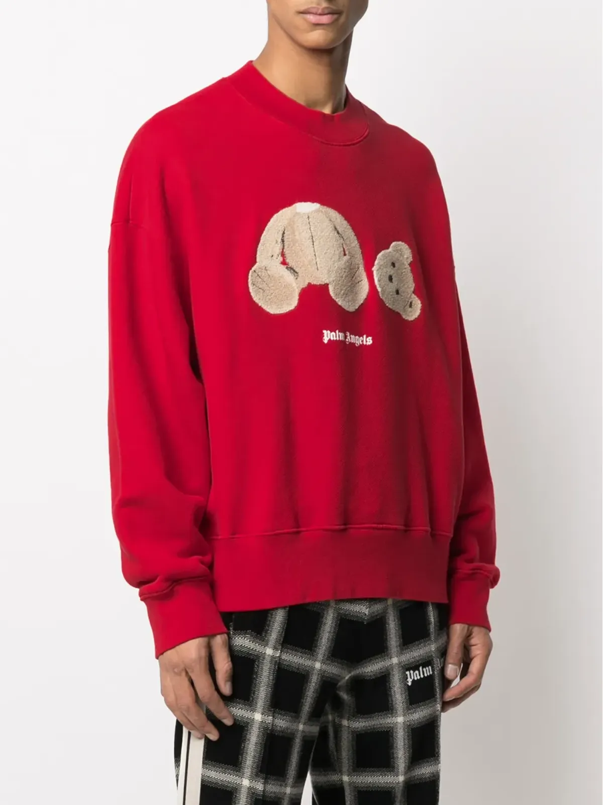 Palm Angels ベア コットン スウェットシャツ - Red - 画像3