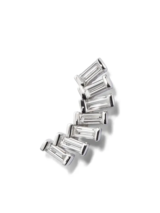 Persée Persée 18Kホワイトゴールド バゲットダイヤモンド ピアス - シルバーの商品画像