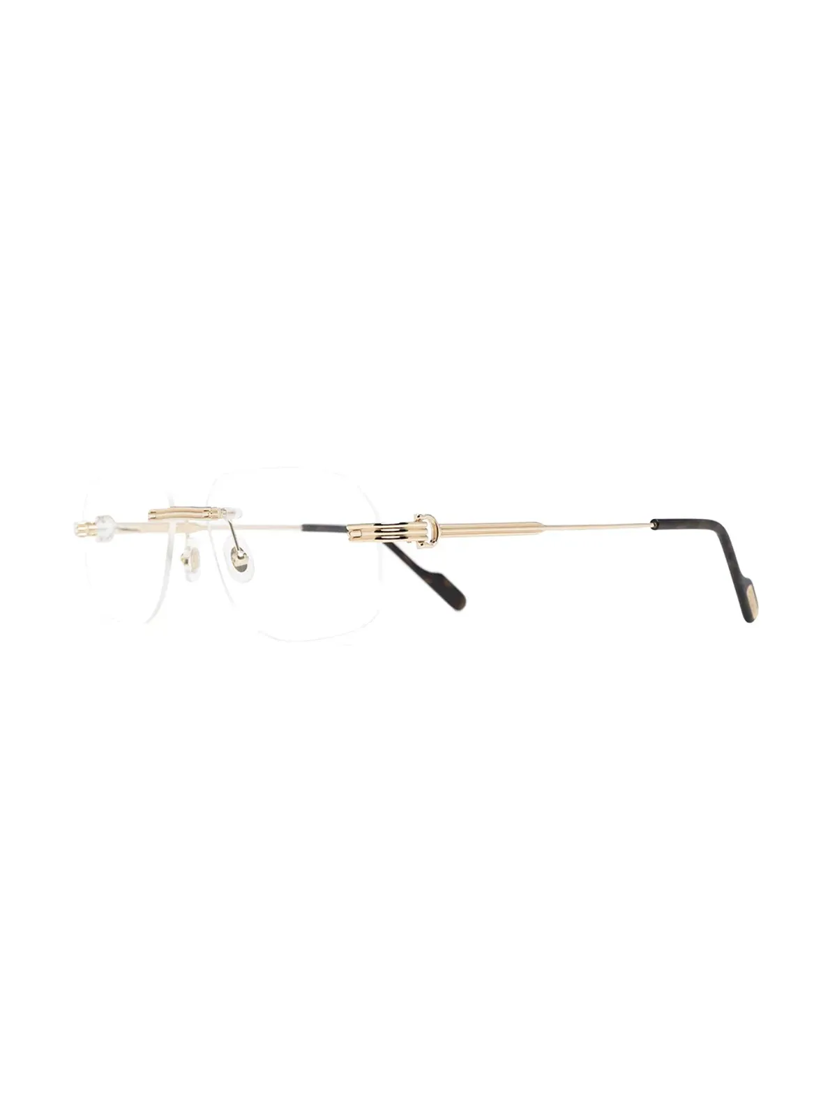 Cartier Eyewear リムレス パイロットフレーム眼鏡（ゴールド） - 画像2