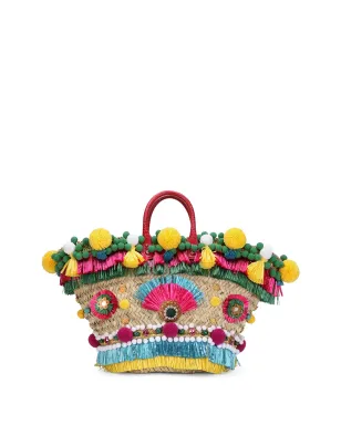 Dolce & Gabbana ケンドラ 刺繍入り 編み込み バスケットバッグ - サムネイル1
