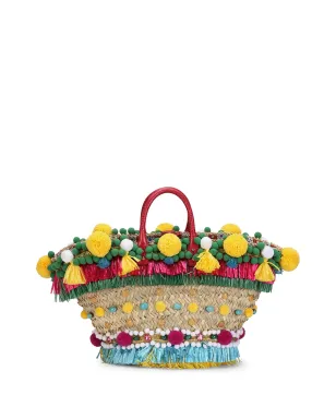 Dolce & Gabbana ケンドラ 刺繍入り 編み込み バスケットバッグ - サムネイル3