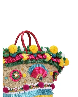 Dolce & Gabbana ケンドラ 刺繍入り 編み込み バスケットバッグ - サムネイル4