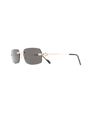 Cartier Eyewear サングラス スクエアフレーム ティンテッドレンズ ゴールド - サムネイル2