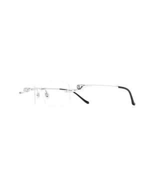 Cartier Eyewear リムレススクエアフレーム眼鏡 - シルバー - サムネイル2