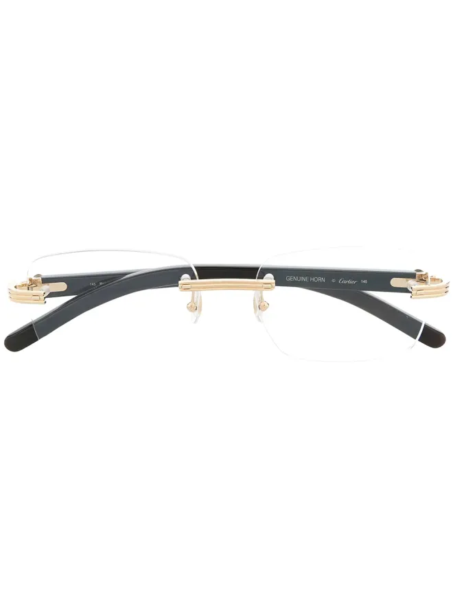 Cartier Eyewear Cartier Eyewear リムレススクエアフレーム眼鏡の商品画像