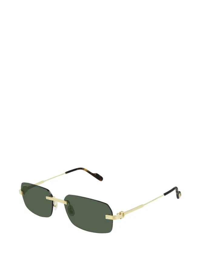 Cartier Eyewear Cartier Eyewear スクエアフレームサングラス - ゴールドの商品画像