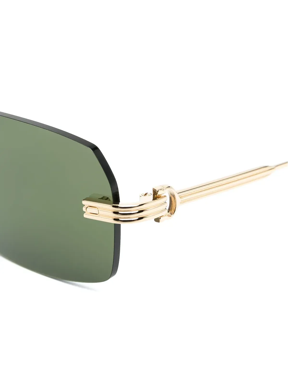Cartier Eyewear スクエアフレームサングラス - ゴールド - 画像3