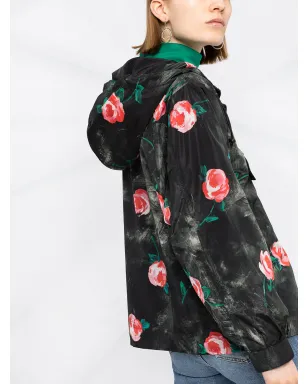 Moschino ローズ柄フード付きウィンブレーカー - サムネイル5