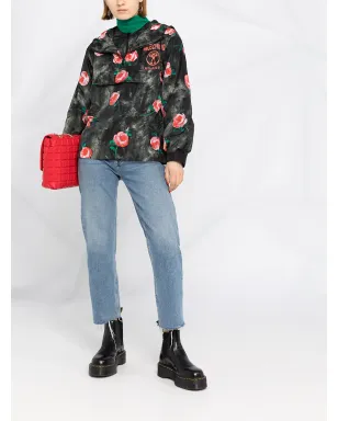 Moschino ローズ柄フード付きウィンブレーカー - サムネイル2