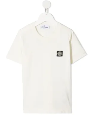 Stone Island Junior ロゴパッチ付きコットンTシャツ - サムネイル1