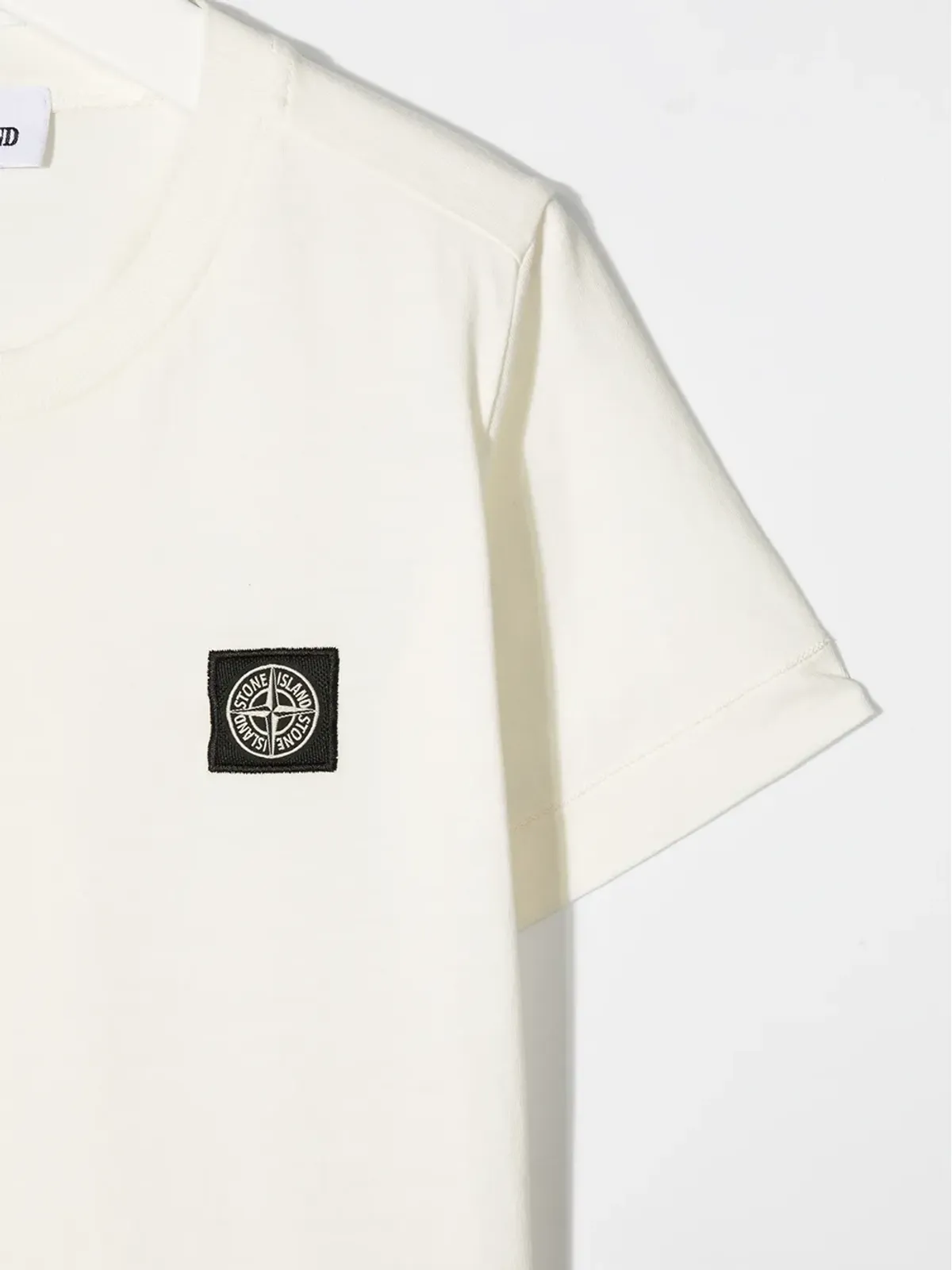 Stone Island Junior ロゴパッチ付きコットンTシャツ - 画像3