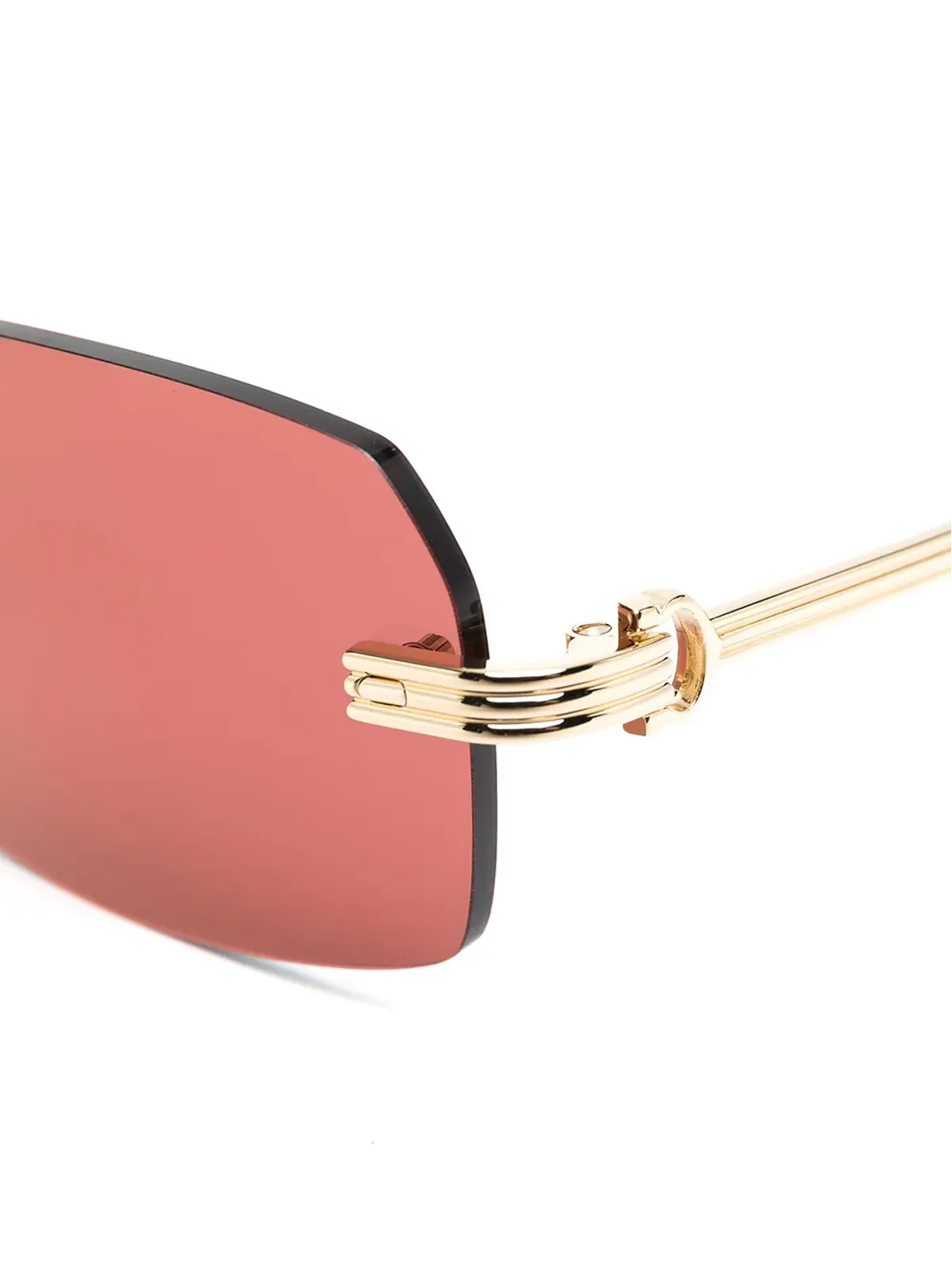Cartier Eyewear リムレス スクエアフレーム サングラス - 画像3