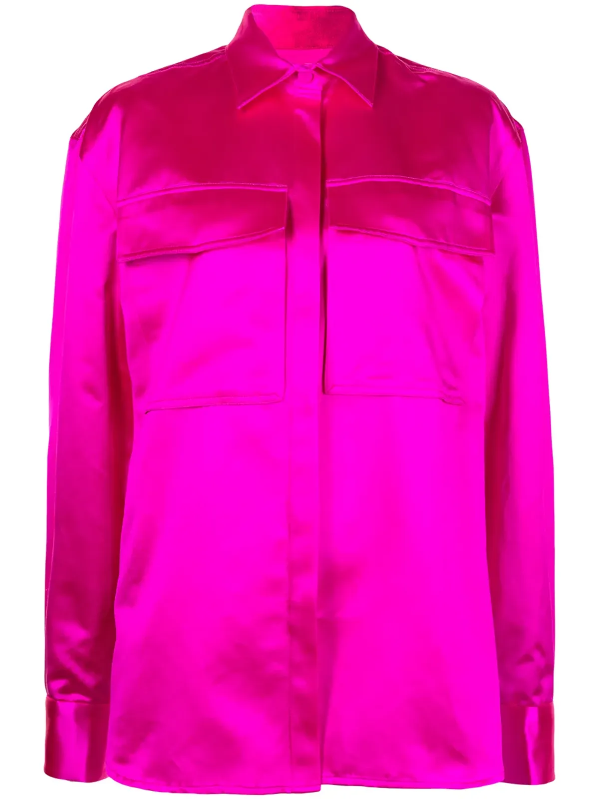 Alex Perry Duchesse satin boxy shirt - Pink - 画像1