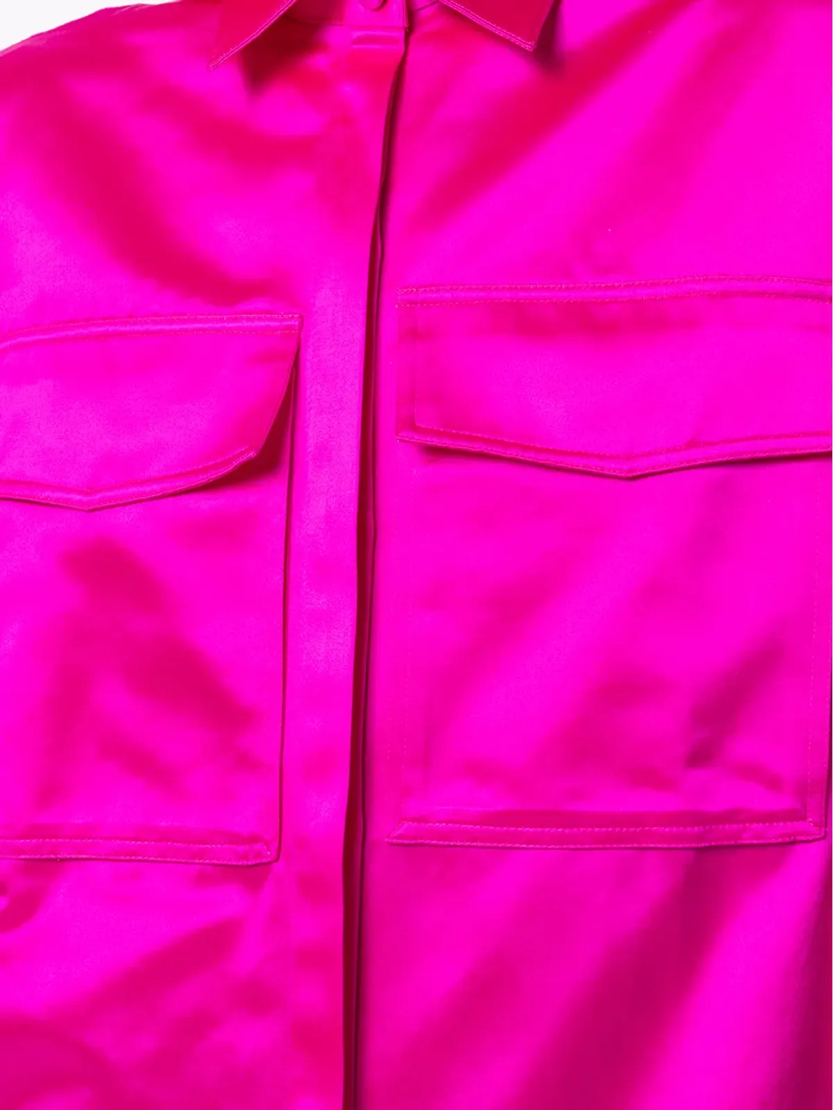 Alex Perry Duchesse satin boxy shirt - Pink - 画像5