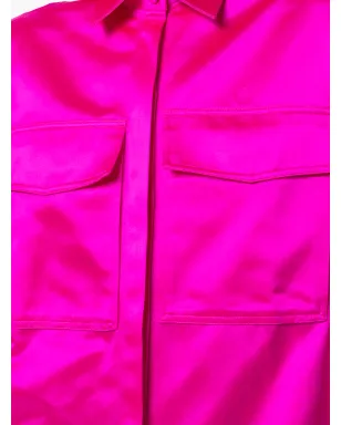 Alex Perry Duchesse satin boxy shirt - Pink - サムネイル5