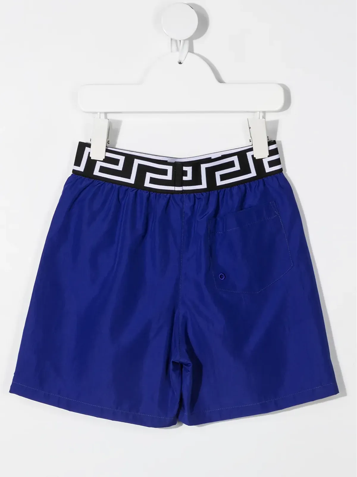 Versace Kids ロゴプリントショーツ ブルー - 画像2