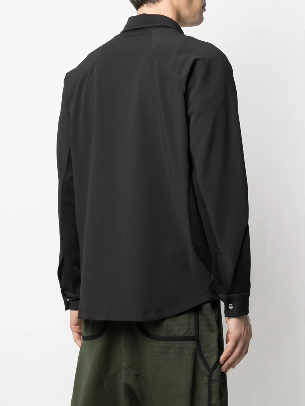 BYBORRE weatherproof panelled overshirt - Black - 画像5