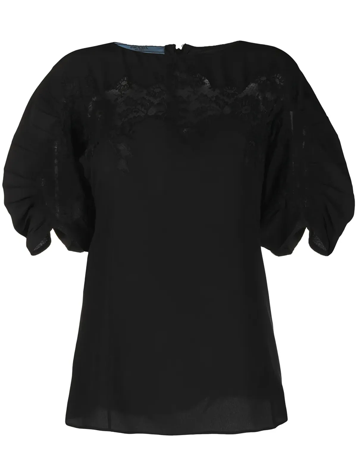 Prada レースパネル入りシルクブラウス - 画像1