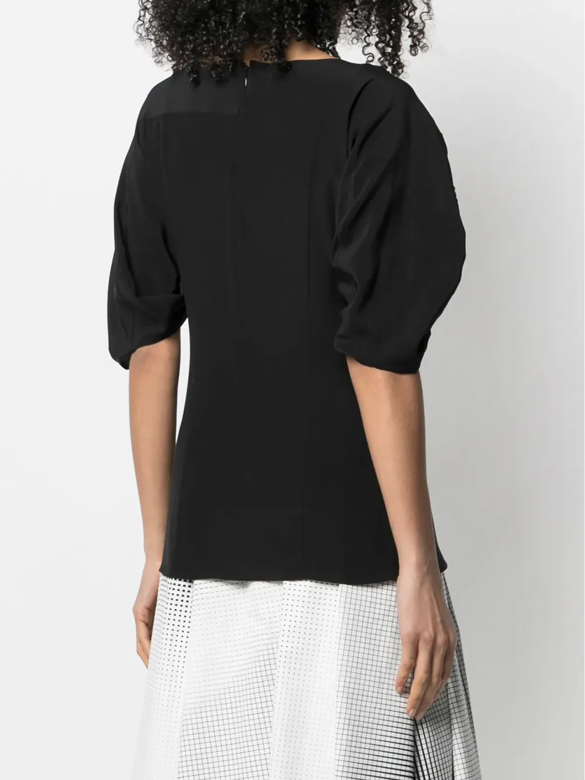 Prada レースパネル入りシルクブラウス - 画像4