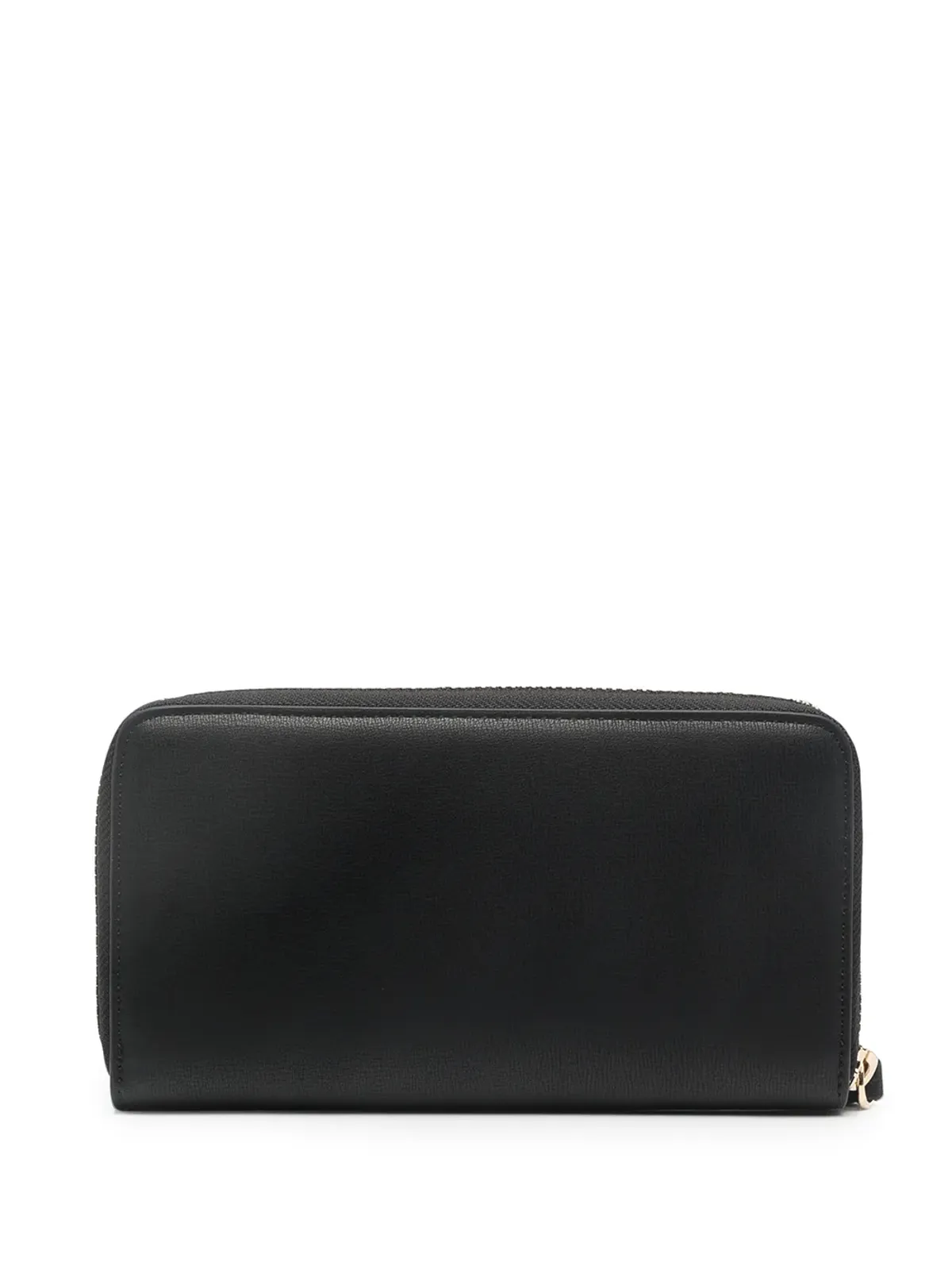 Armani Exchange ロゴプレート付きジップアップ財布 - ブラック - 画像2