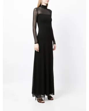 Ralph Lauren Collection シアーパネルのフレアドレス ブラック - サムネイル3