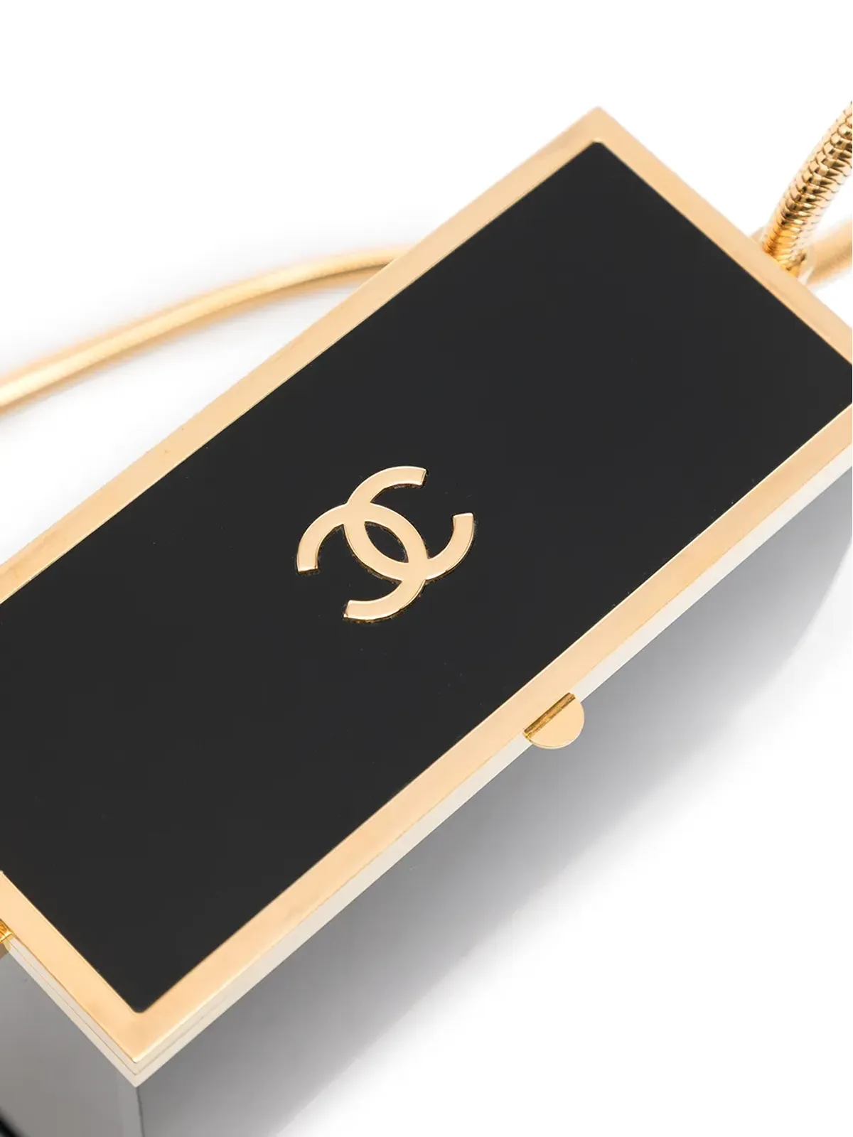 CHANEL Pre-Owned ビンテージ 1997年構造的ボックス型クロスボディバッグ ブラック - 画像4